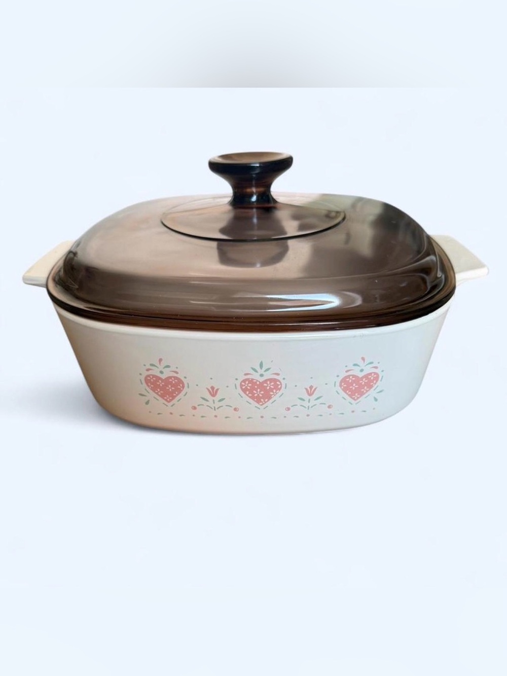 Vintage Corning Ware Forever Yours A-2-B 2 Liter Casserole Dish Amber Pyrex Lid